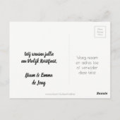 Vrolijk Kerstfeest Schoolbord Stijl Zwart Wit Postkarte (Rückseite)