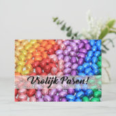 Vrolijk Pasen Schokolade Ostereier Feiertagskarte (Stehend Vorderseite)