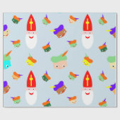 Vrolijk Sinterklaas pakpapier Geschenkpapier (Flach)