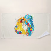 Vrolijke kite surfing illustratie.  strandtuch (Vorderseite)