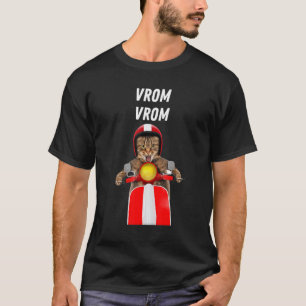 Vrom Vrom  Verrückte Katze Motorrad-Rennsport Cool T-Shirt