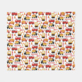 Vroom Honk Beep! Lastkraftwagen Fleecedecke (Vorderseite (Horizontal))