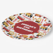 Vroom Honk Beep! Lastkraftwagen Pappteller (Schrägansicht)