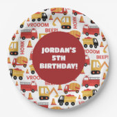 Vroom Honk Beep! Lastkraftwagen Pappteller (Vorderseite)