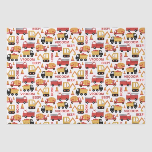 Vroom Honk Beep! Lastkraftwagen Seidenpapier (Vorderseite)