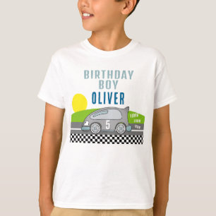 Vroom Racing Car Road Birthday Boy Gast of Honour T-Shirt
