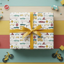 Vroom! Straßenbahnwagen Geschenkpapier Set