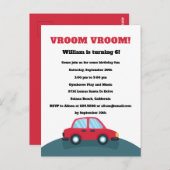 Vroom Vroom Cars Geburtstagsparty Einladung Postkarte (Vorne/Hinten)
