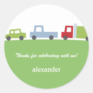 Vroom Vroom Cars Gefälligkeitsaufkleber oder Umsch Runder Aufkleber