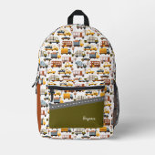 Vroom! Vroom! Pkw und Transportmuster Boy Bedruckter Rucksack (Vorderseite)