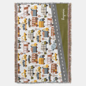 Vroom! Vroom! Pkw und Transportmuster Boy Decke (Vorderseite Vertikal)