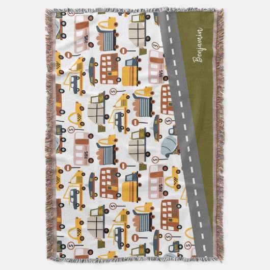 Vroom! Vroom! Pkw und Transportmuster Boy Decke (Vorderseite Vertikal)