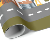 Vroom! Vroom! Pkw und Transportmuster Boy Geschenkpapier (Rolleneckpunkt)