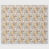 Vroom! Vroom! Pkw und Transportmuster Boy Geschenkpapier (Flach)