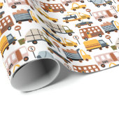 Vroom! Vroom! Pkw und Transportmuster Boy Geschenkpapier (Rolleneckpunkt)
