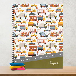 Vroom! Vroom! Pkw und Transportmuster Boy Notizblock