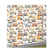 Vroom! Vroom! Pkw und Transportmuster Boy Notizblock (Vorderseite)