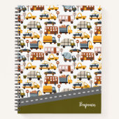 Vroom! Vroom! Pkw und Transportmuster Boy Notizblock (Vorderseite)