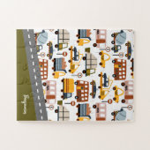 Vroom! Vroom! Pkw und Transportmuster Boy Puzzle (Horizontal)