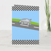 Vroom Vroom Racing Auto Road Name Happy Birthday Karte (Rückseite)
