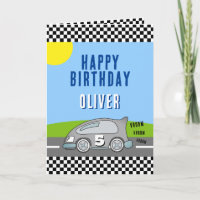 Vroom Vroom Racing Auto Road Name Happy Birthday