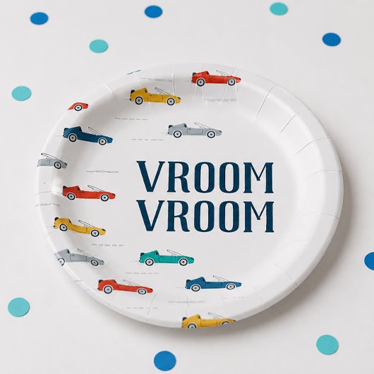 Vroom Vroom Transportation Pappteller
