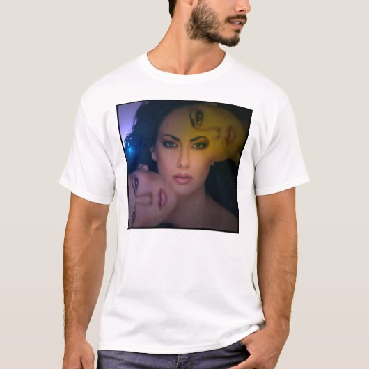 Vrouw Rand donker kleur T-Shirt (Vorderseite)