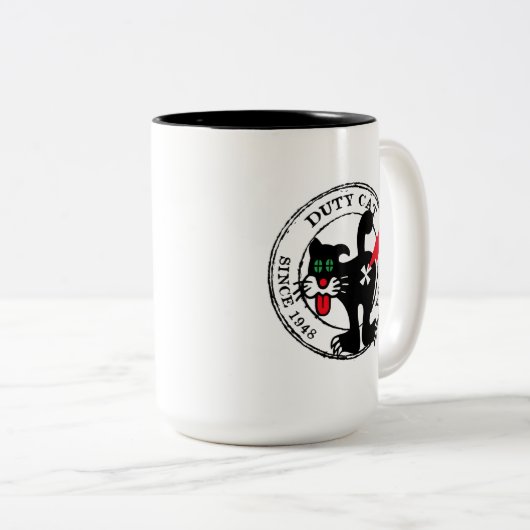 VS-24 KATZE SEIT 1948 ZWEIFARBIGE TASSE (VorderseiteRechts)