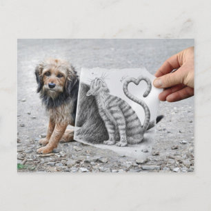 VS-Kamera - Hund und Katze Postkarte