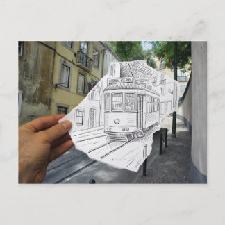 VS-Kamera - Lissabon-Straßenbahn Postkarte
