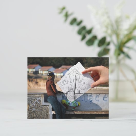 VS-Kamera - Zuhause Postkarte (Stehend Vorderseite)