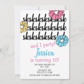 VSCO Girl Birthday Party Einladung (Vorderseite)