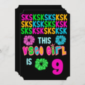 VSCO Girl Geburtstagsparty Einladung (Vorne/Hinten)