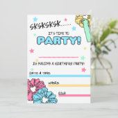 VSCO Girl Geburtstagsparty Einladungen (Stehend Vorderseite)