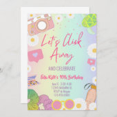 VSCO Girl Pastel Gefärbte Krawatte Tween Teen Girl Einladung (Vorne/Hinten)