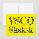 VSCO sksksk Postkarte (Vorne/Hinten)