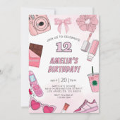 VSCO Teenagermädchen Party Geburtstagseinladung Einladung (Vorderseite)