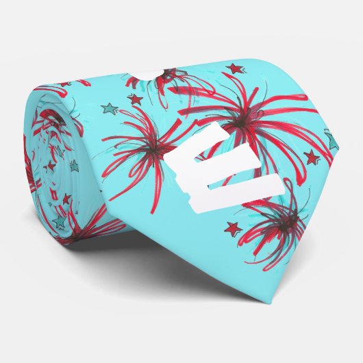 VTE Patriotic Fireworks Election Day 2020 USA Krawatte (Gerollt)