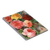 VTG Botanische Rose Notebook Notizblock (Rechte Seite)