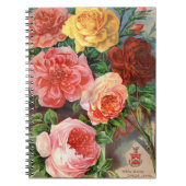 VTG Botanische Rose Notebook Notizblock (Vorderseite)