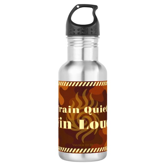 VTVB-TRAINQUIET1-WB - Water Bottle Edelstahlflasche (Vorderseite)