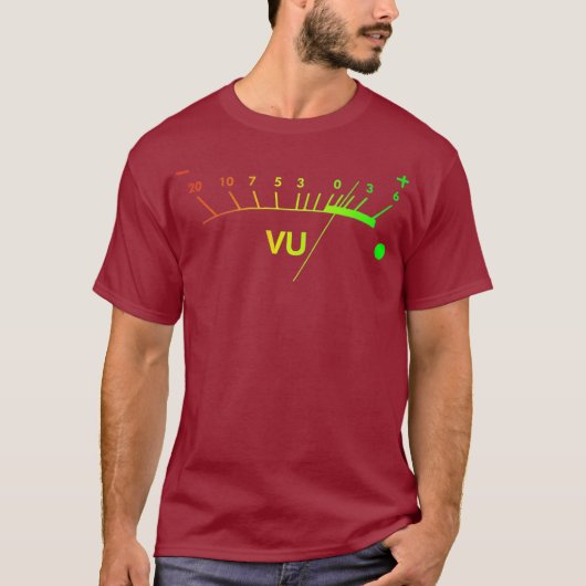 VU Meter dB DJ T - Shirt (Vorderseite)