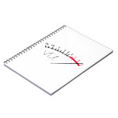 VU-Meter Schallpegel Studio Notizblock (Linke Seite)