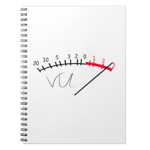 VU-Meter Schallpegel Studio Notizblock