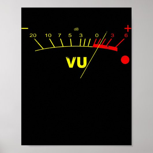 VU-Meter Schallpegel Studio Rundfunk Sound Poster (Vorne)