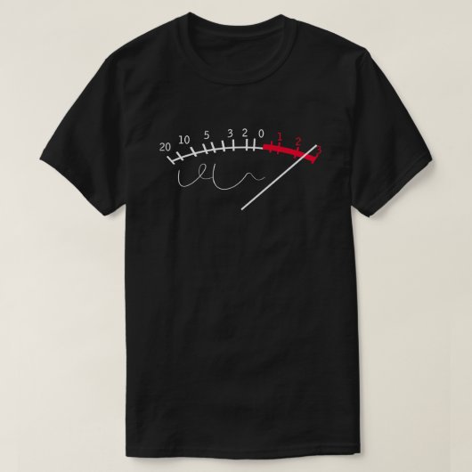VU-Meter Schallpegel Studio T-Shirt (Design vorne)
