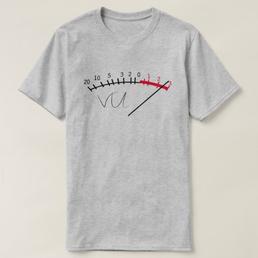 VU-Meter Schallpegel Studio T-Shirt (Design vorne)