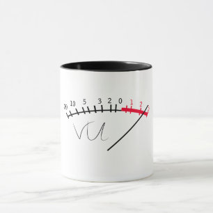 VU Meter Sound Level Studio Tasse