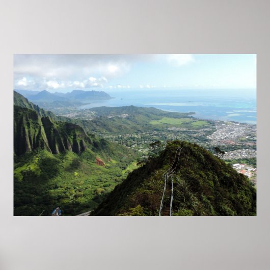 Vue des Treppenweg zum Himmel (Hawaii) Poster (Vorne)