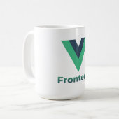 Vue JS Frontend Kaffeetasse (Vorderseite Links)